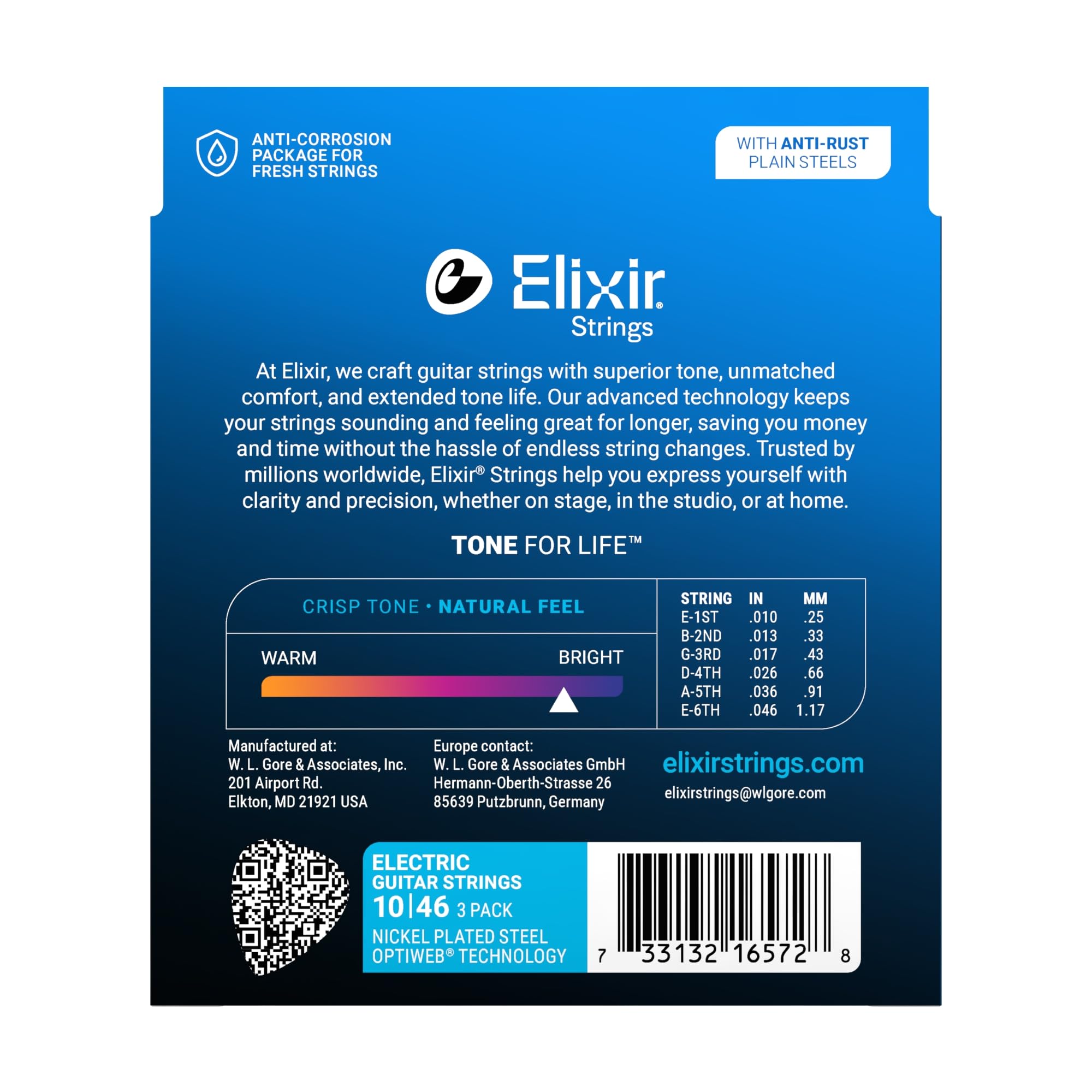 Amazon.co.jp: Elixir エリクサー エレキギター弦 3セット入り